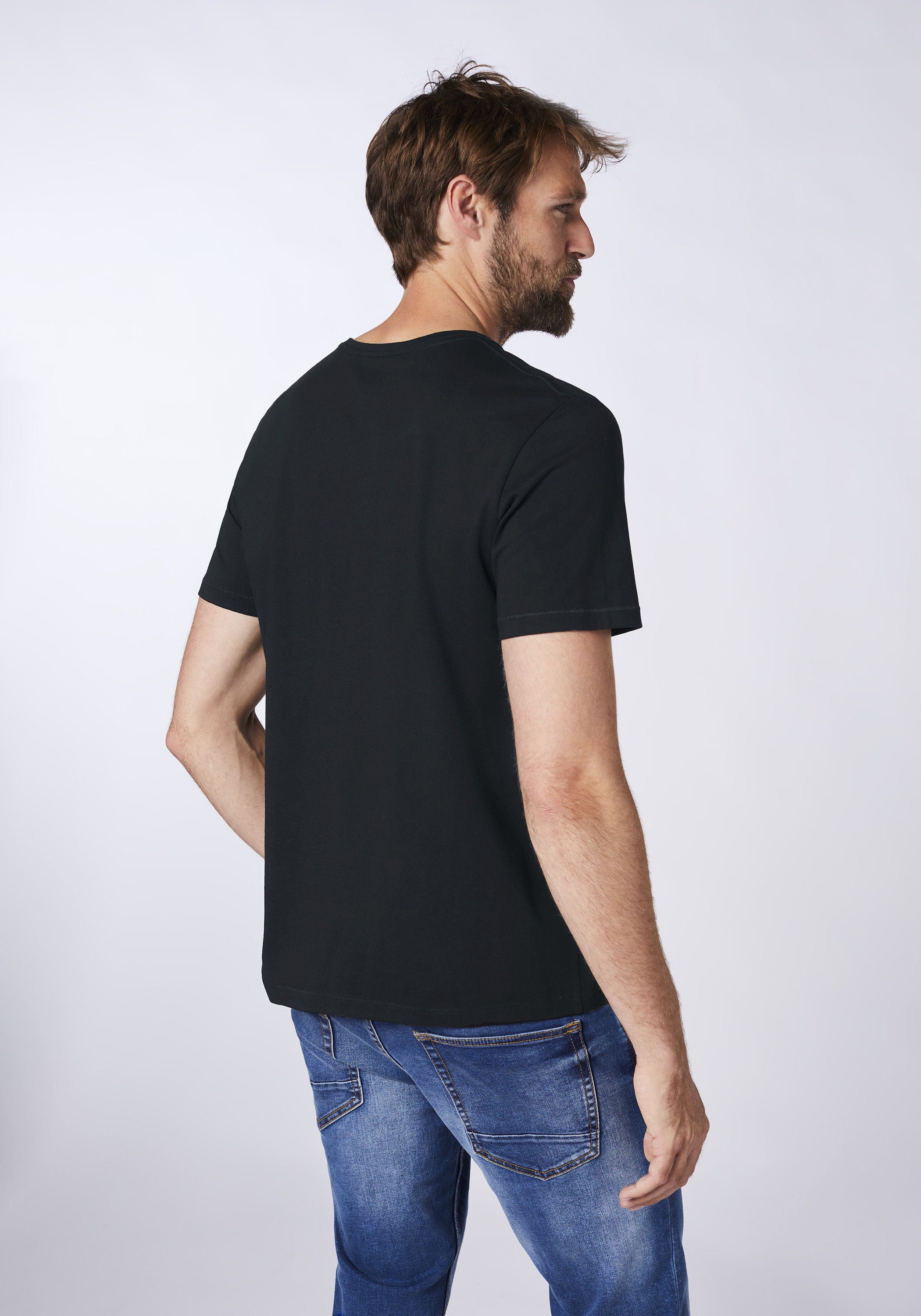 Detto Fatto T-Shirt im Basic-Stil Black 90