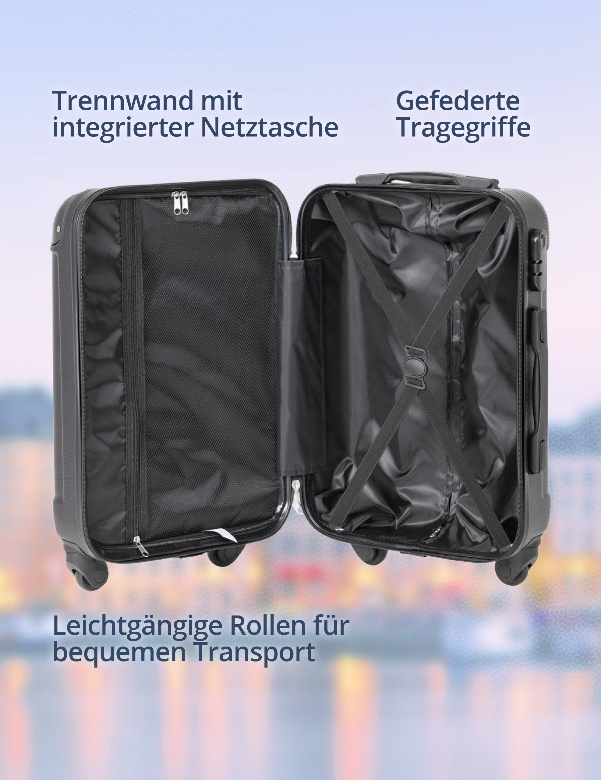 VERTICAL STUDIO Handgepäck-Trolley 20" rollbarer Handgepäck Koffer, 4 Rollen