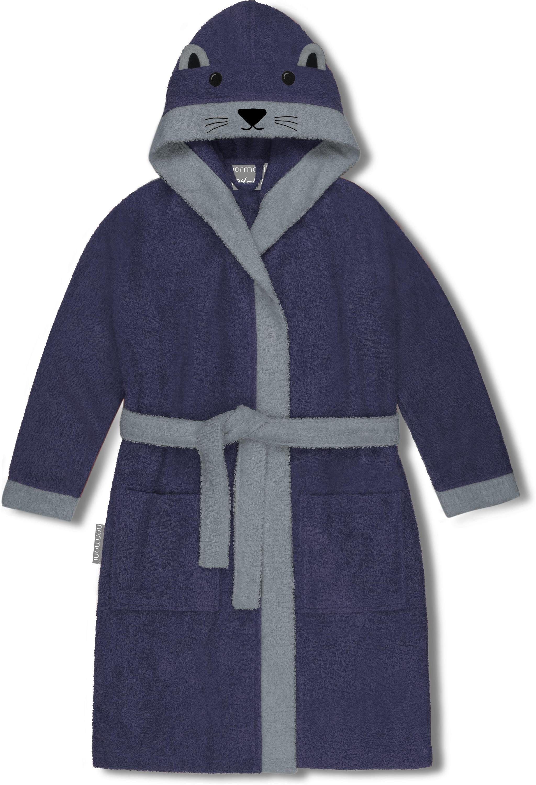 normani Kinderbademantel Kinder Bademantel aus Bio-Baumwolle Malia, Bio-Baumwolle, Kapuze, Bindegürtel, Kinder Bademantel aus weichem und schadtsofffreiem Material