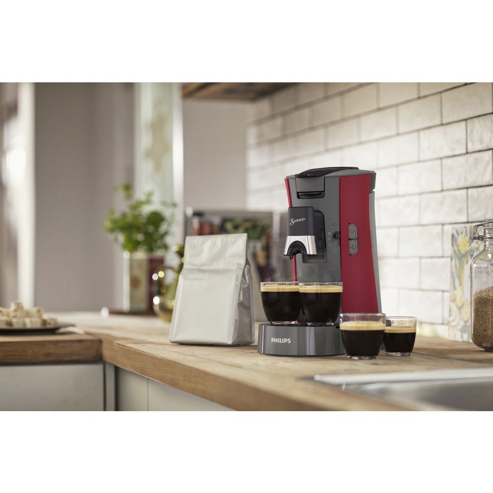 SENSEO Kaffeepadmaschine CSA230/90 Philips Philips Rot Select Kaffeepadmaschine