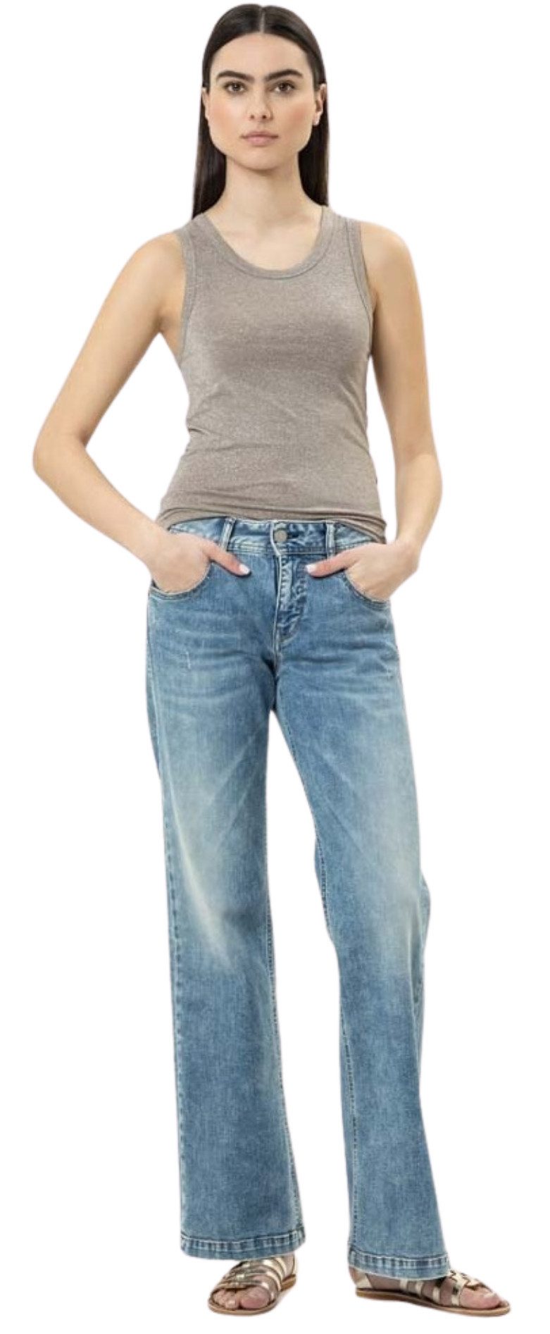 Herrlicher Destroyed-Jeans Edna Flared Jeans günstig online kaufen