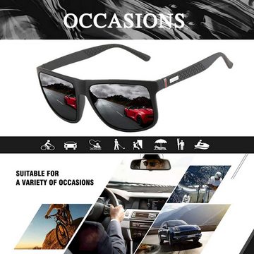 Tisoutec Sonnenbrille Sonnenbrille Damen Herren -Pilotenbrille-Polarisiert Fliegerbrille (Premium Metallrahmen Piloten Sonnenbrillen Unisex mit UV400 Schutz Vintage Schwarz Fahrerbrille)