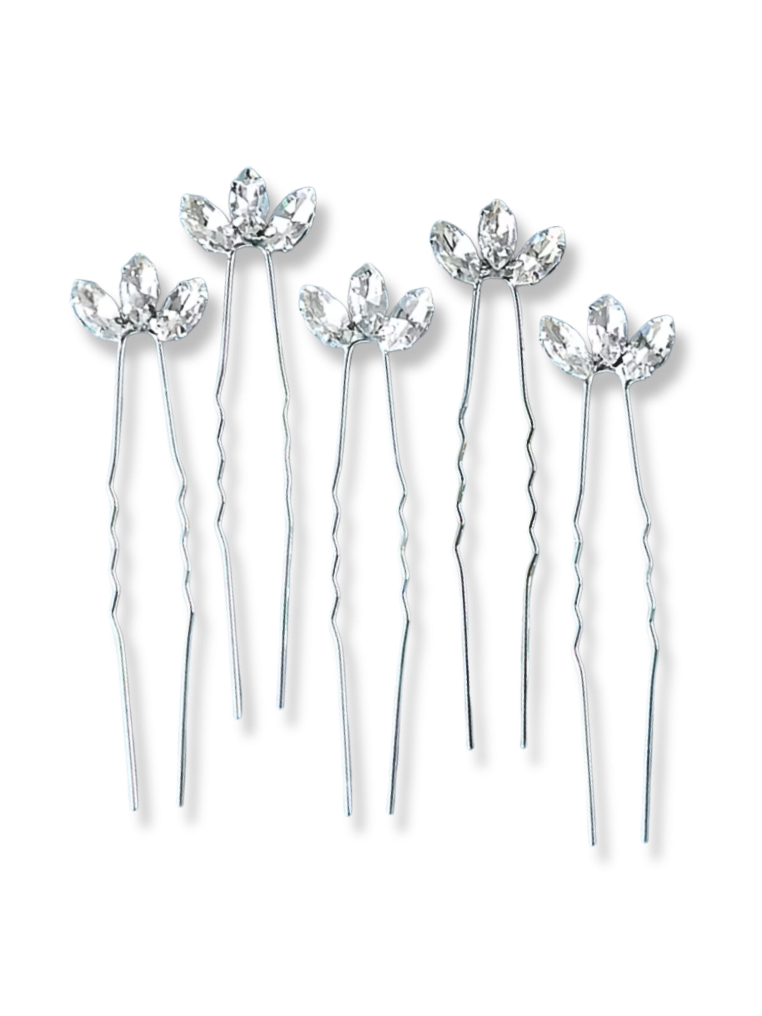 ANNIS WIESBADEN EST. 2021 Haarnadeln Strass Haarnadeln Set (5 Stück) – Elegante Haarpins mit Kristallen, 5 Stück