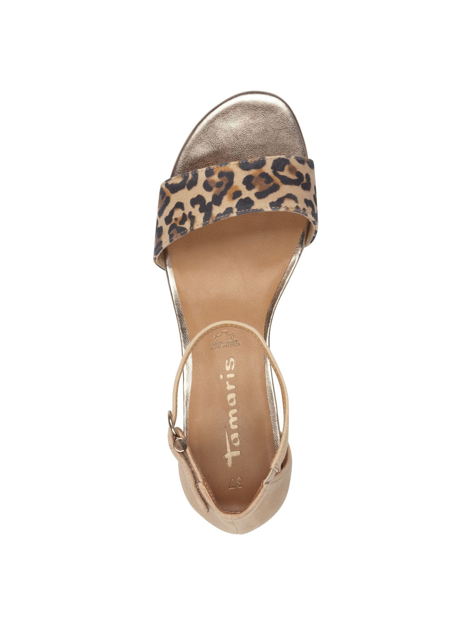 Tamaris ANTIslide aus Leder Blockabsatz 1-28291-44 Sandalette ANTIslide