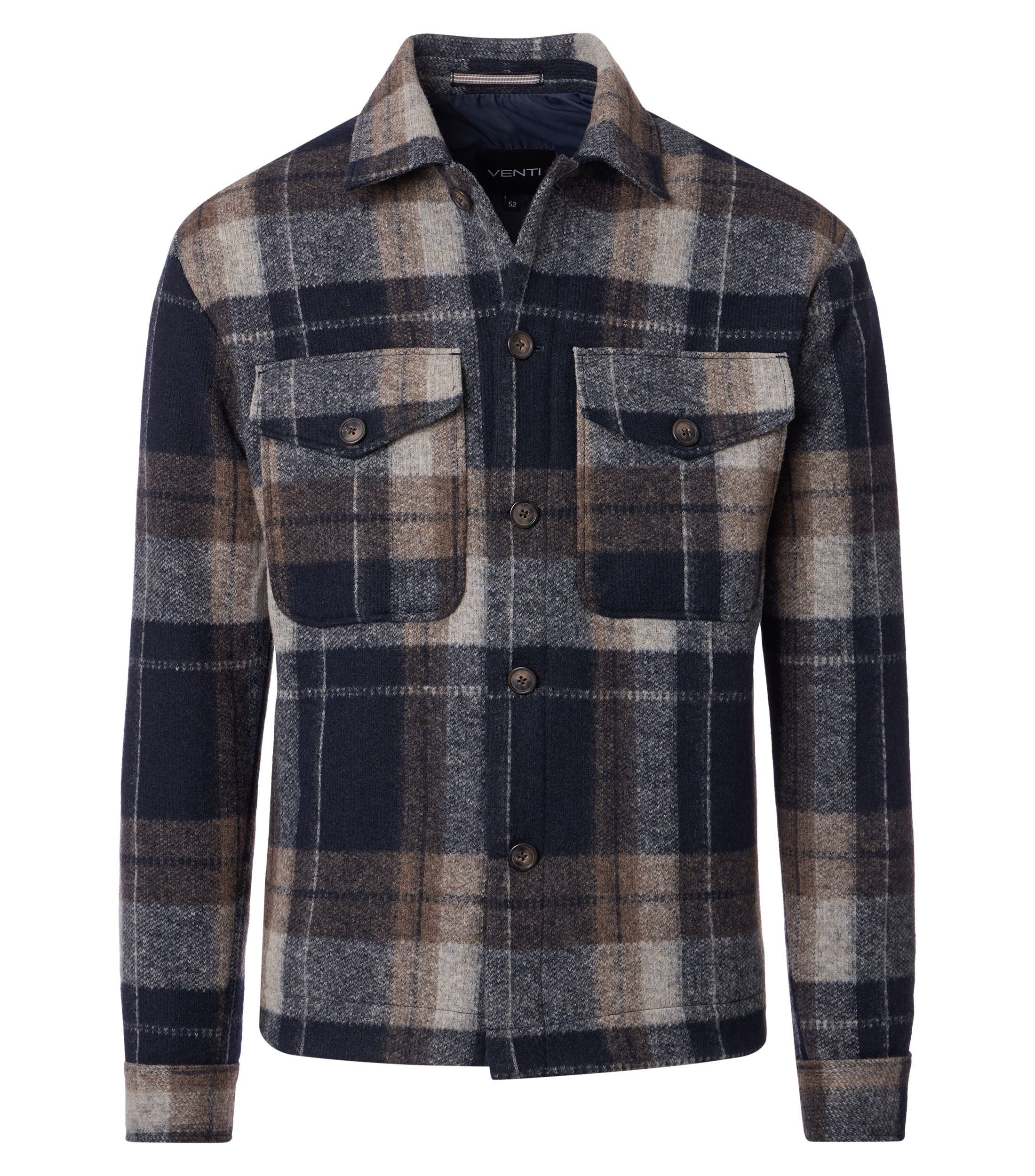 VENTI Langarmhemd VENTI Hemdjacke kariert günstig online kaufen