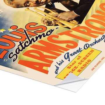 Posterlounge Wandfolie Vintage Entertainment Collection, Louis Armstrong Parker Auditorium, Vintage