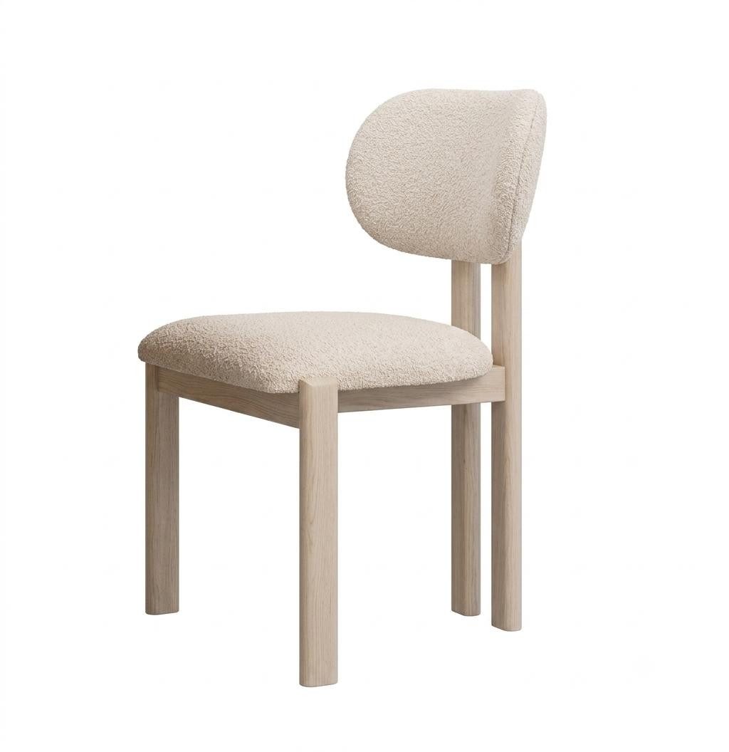 JVmoebel Esszimmerstuhl Moderner Stuhl mit zeitloser Optik und hochwertiger Verarbeitung Beige (1-tlg., 1 St)
