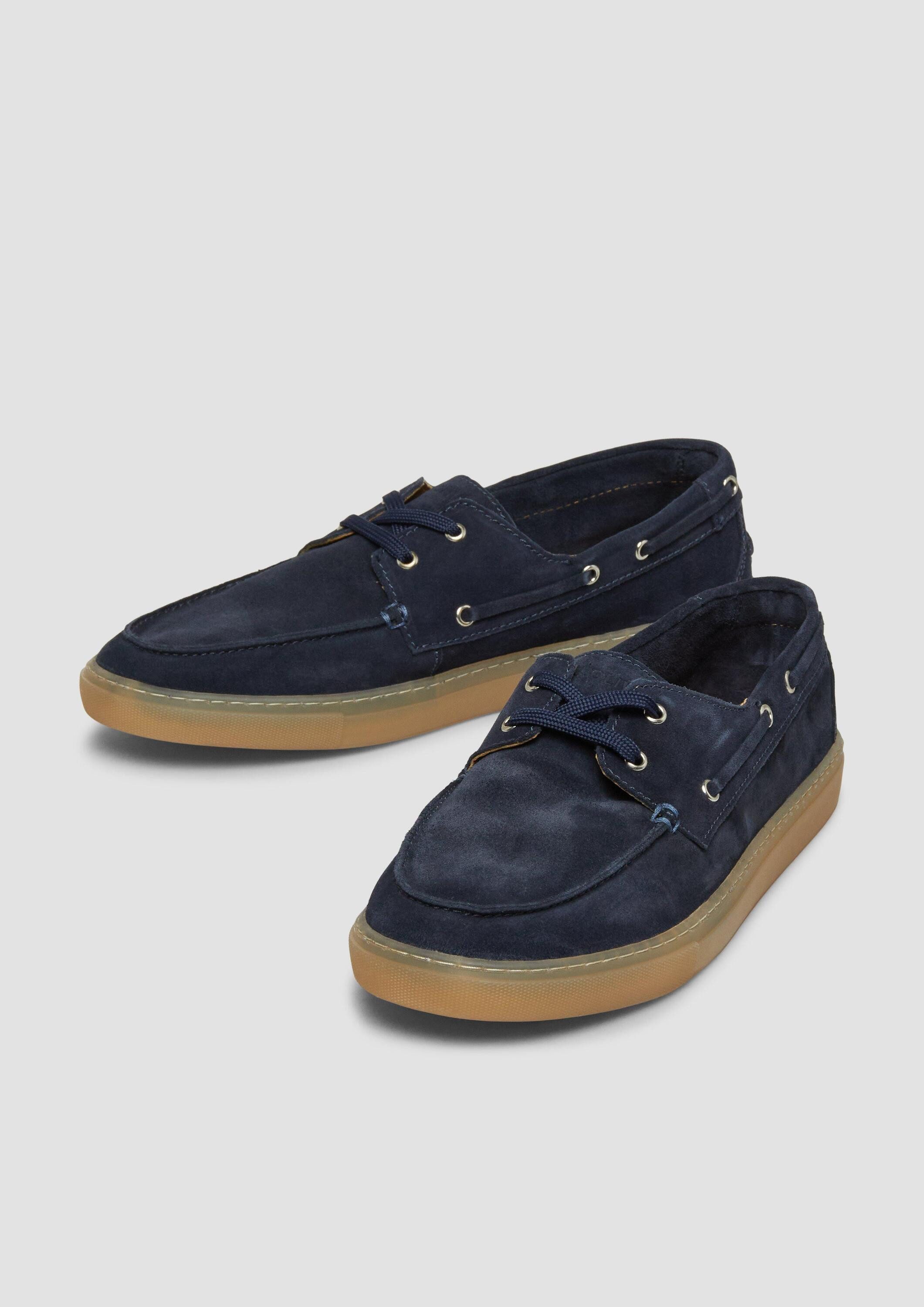s.Oliver Slipper Schnürschuh Leder-Schnürschuh im Mokassin-Stil