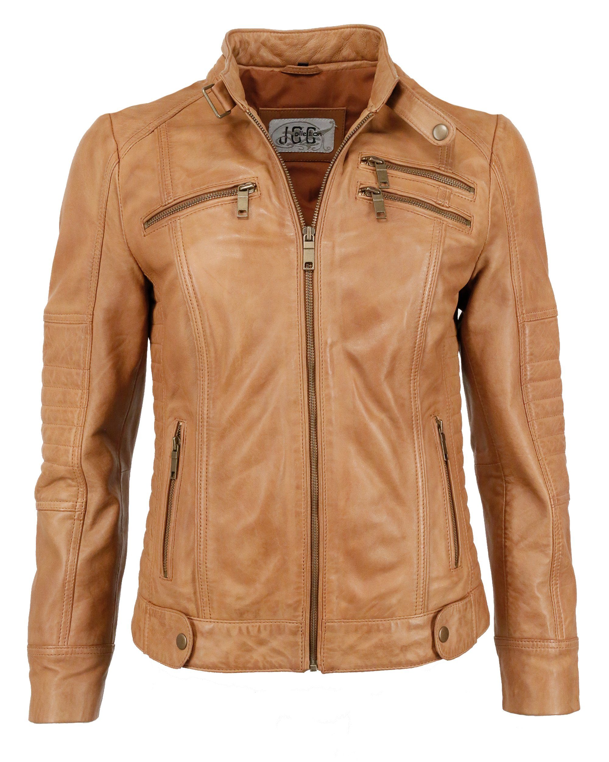 Bikerjacke JCC cognac Sirpa