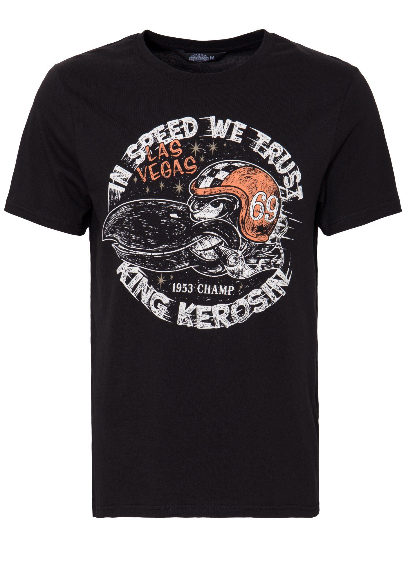 T-Shirt mit Speed we "In KingKerosin we trust Print In trust" Speed Front