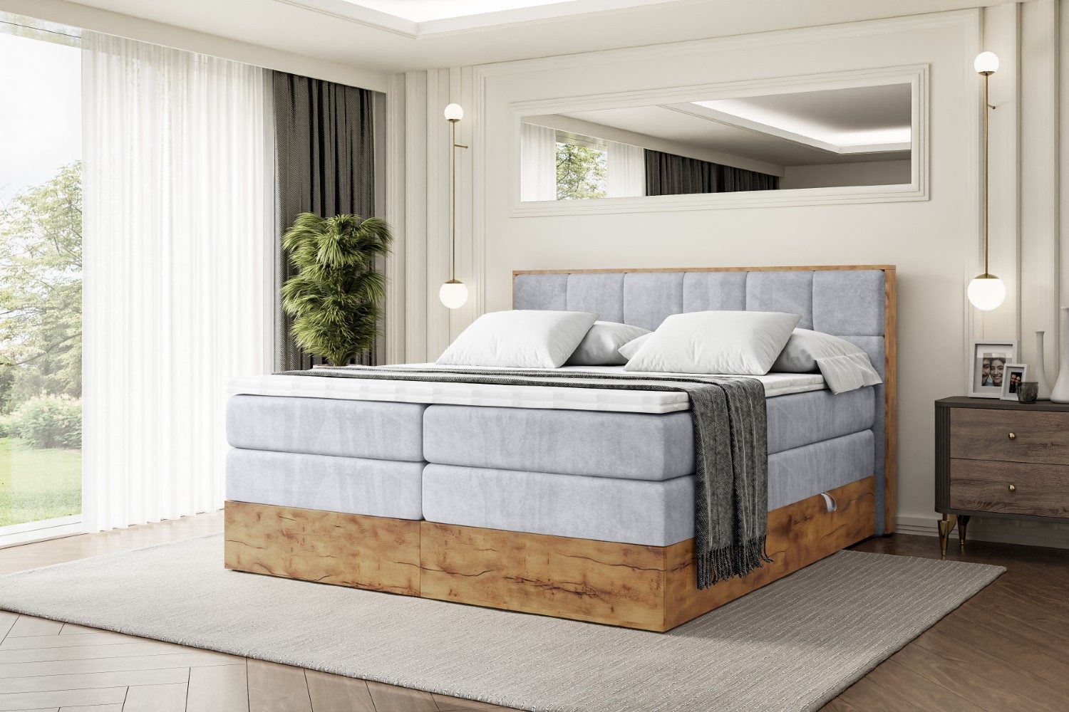 ALTDECOR Boxspringbett LOLLI7 KING (Multipocket-Matratze H4, günstig online kaufen