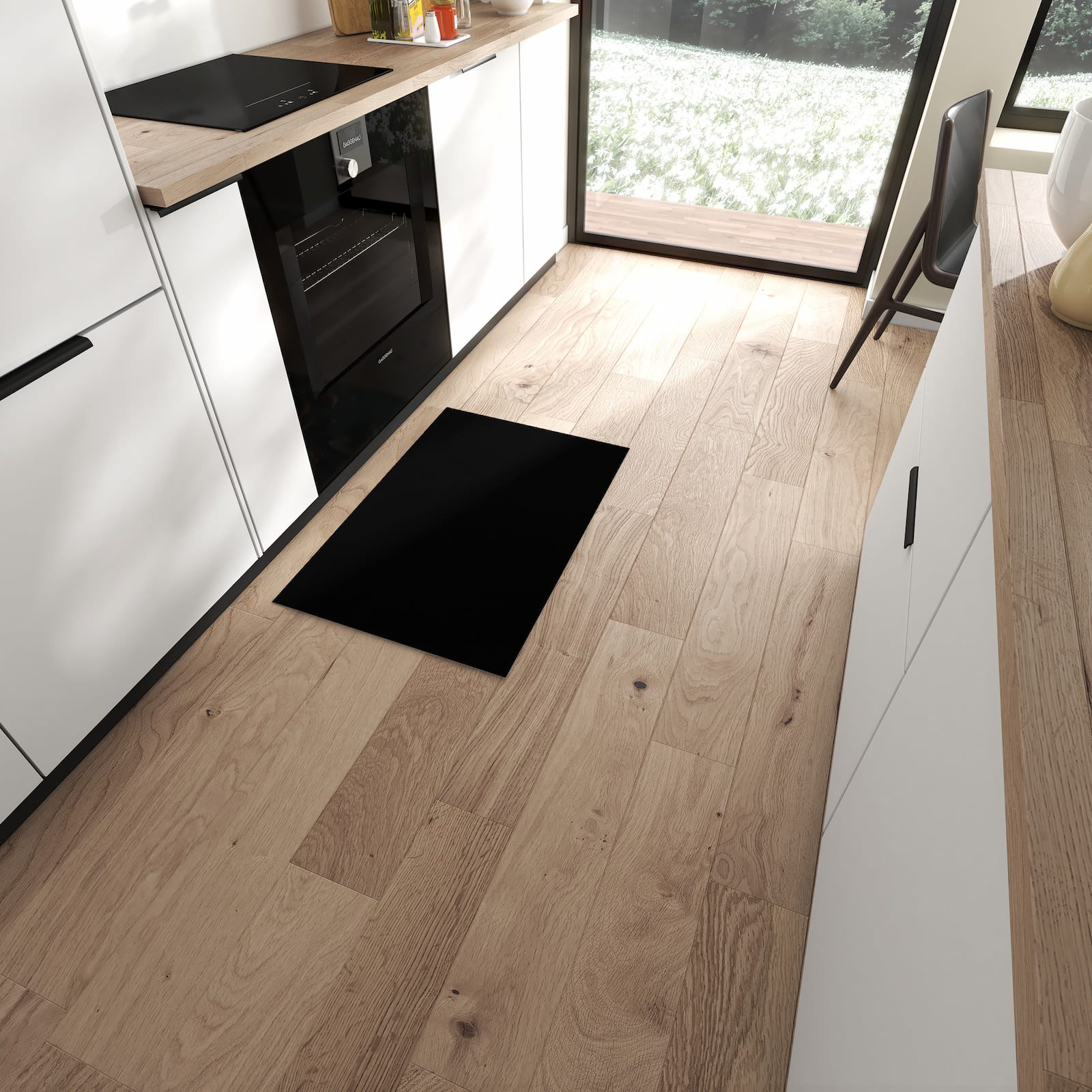 Primedeco Teppich Küchenteppich Schwarzer Hintergrund PVC rutschfest abwasc günstig online kaufen