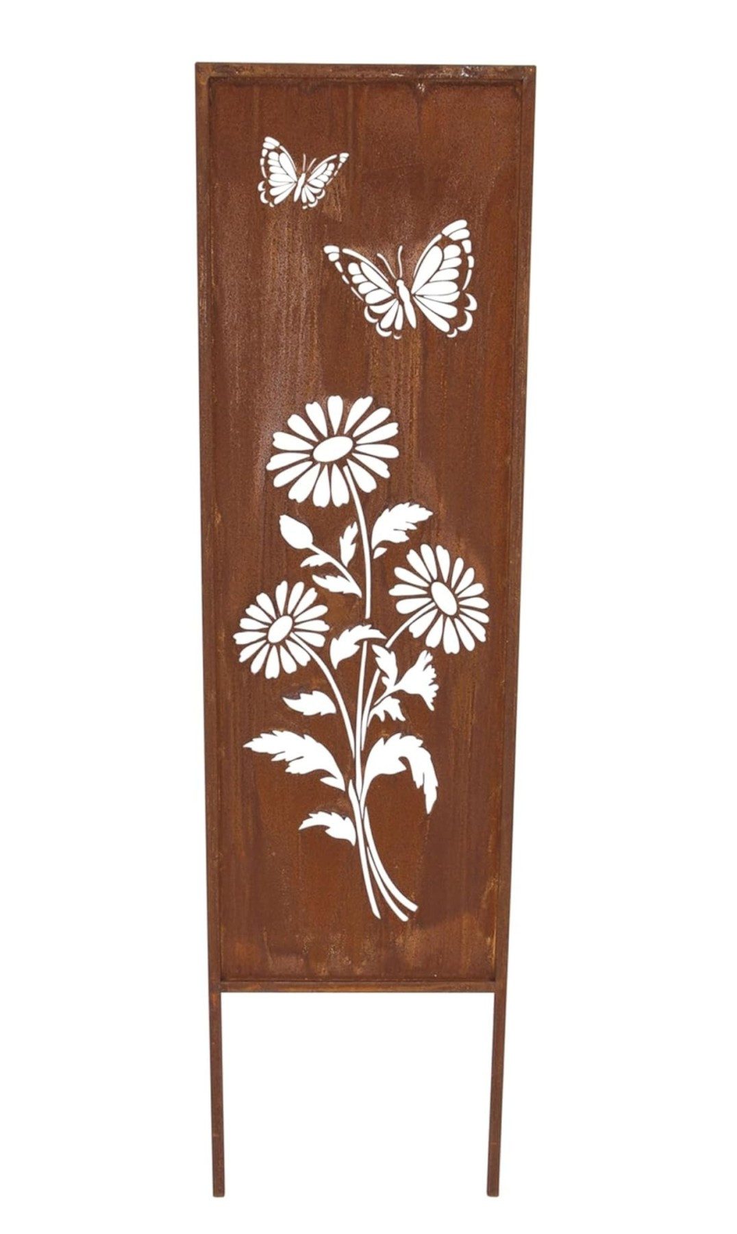 Dekoleidenschaft Gartenstecker "Blumen & Schmetterlinge" mit Echtrost Finis günstig online kaufen