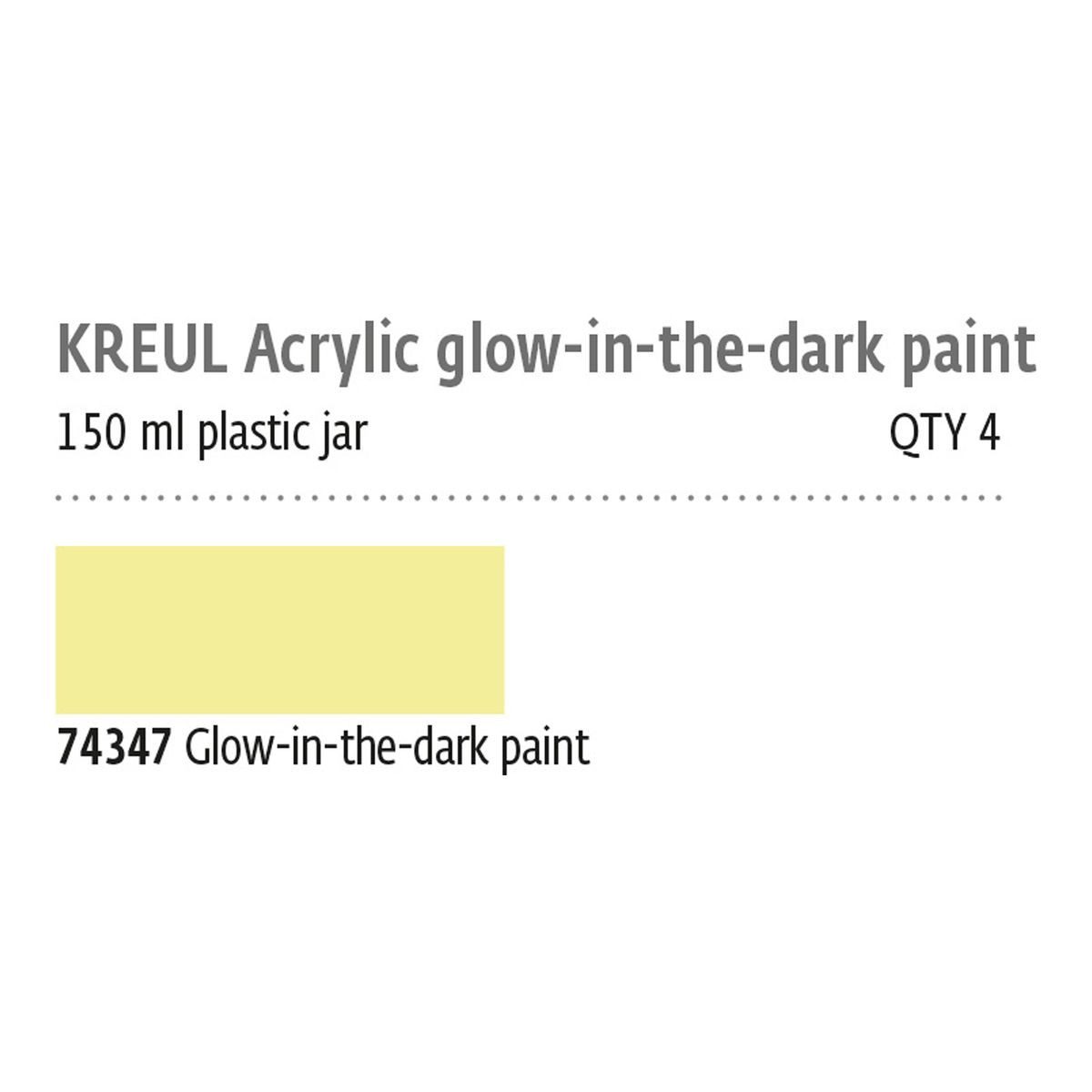 C. KREUL Acrylfarbe KREUL Acryl Nachtleuchtfarbe gelb 150ml Dose
