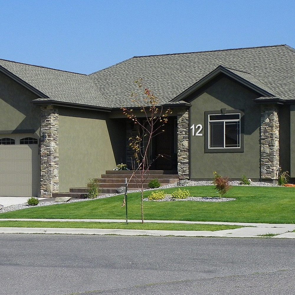 V2Aox Hausnummer Edelstahl Hausnummer 20 cm Hausnummernschild Hausnummer 2 Schild 3D