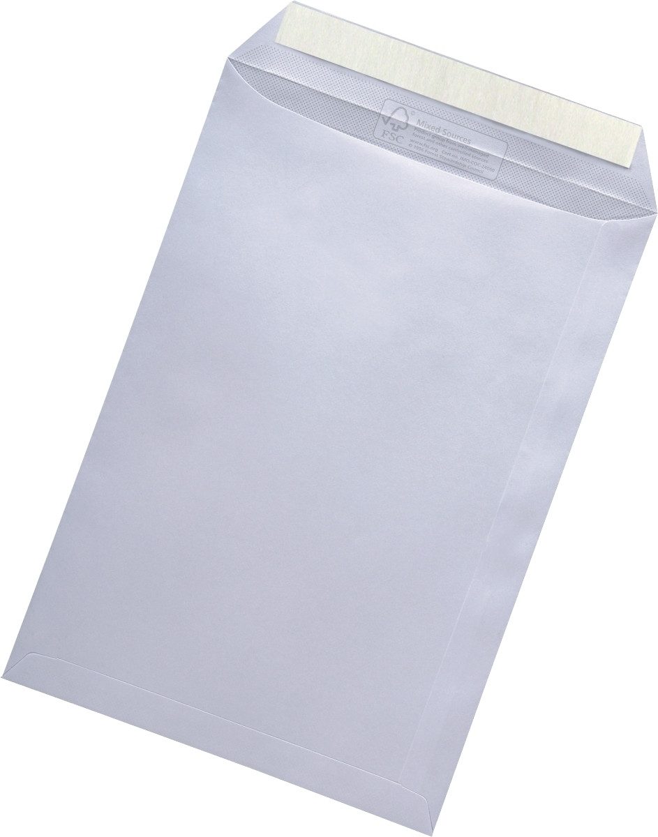 Versandtasche Versandtaschen C4 100g/qm haftklebend weiß VE=250 Stück.
