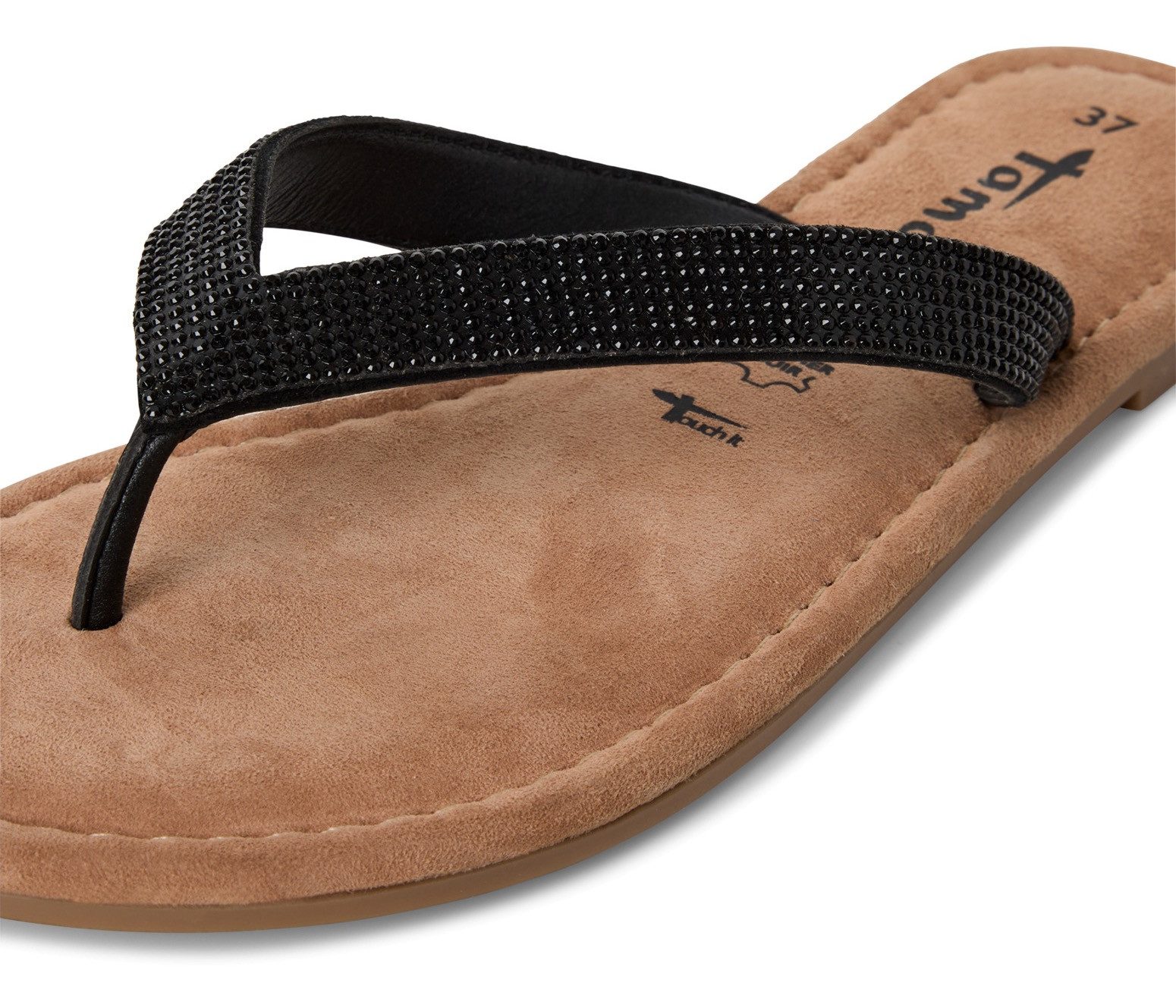 Tamaris Zehentrenner, Sommerschuh, Dianette mit funkelnden günstig online kaufen