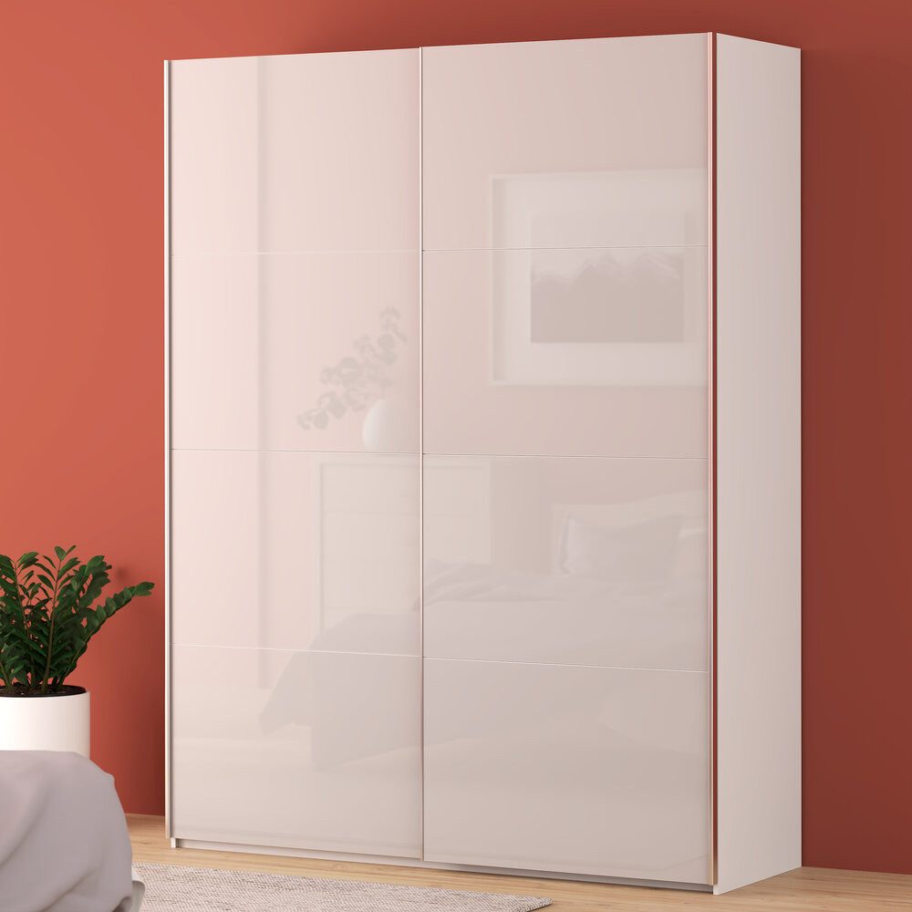 FORTE Schwebetürenschrank Fittio, Made in Europe, 2 Schiebetüren, modernes Design Höhe 2,35 mtr, stehende Montage