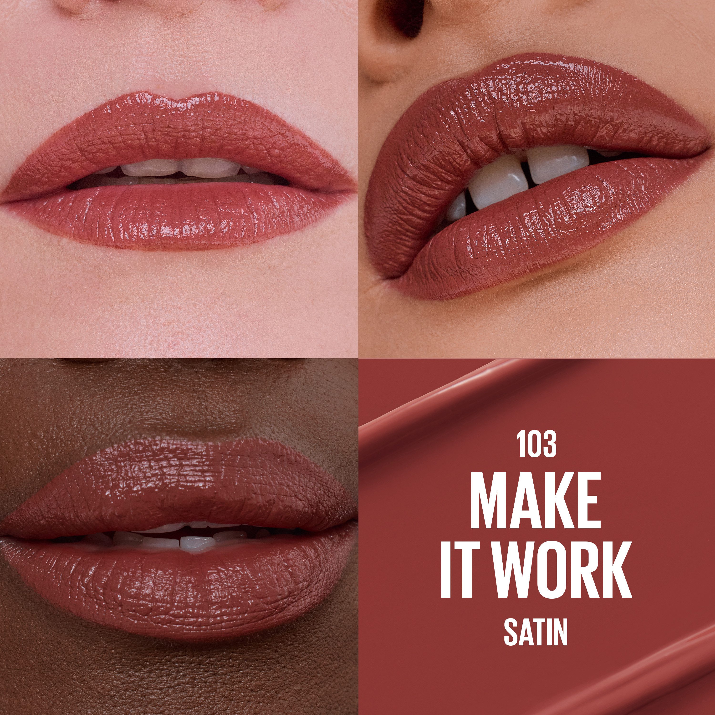 MAYBELLINE NEW YORK Lippenstift SERUM LIPSTICK SATIN, 8 Stunden lang feuchtigkeitsspendend und aufpolsternd