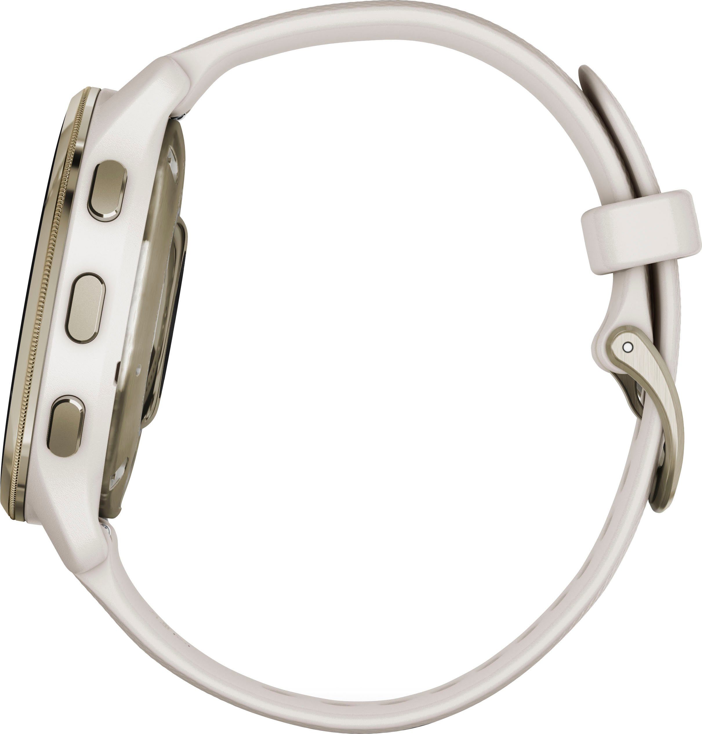VENU® Weiß Smartwatch 1-tlg. 2 (3,3 Zoll), PLUS Garmin Elfenbein | cm/1,3