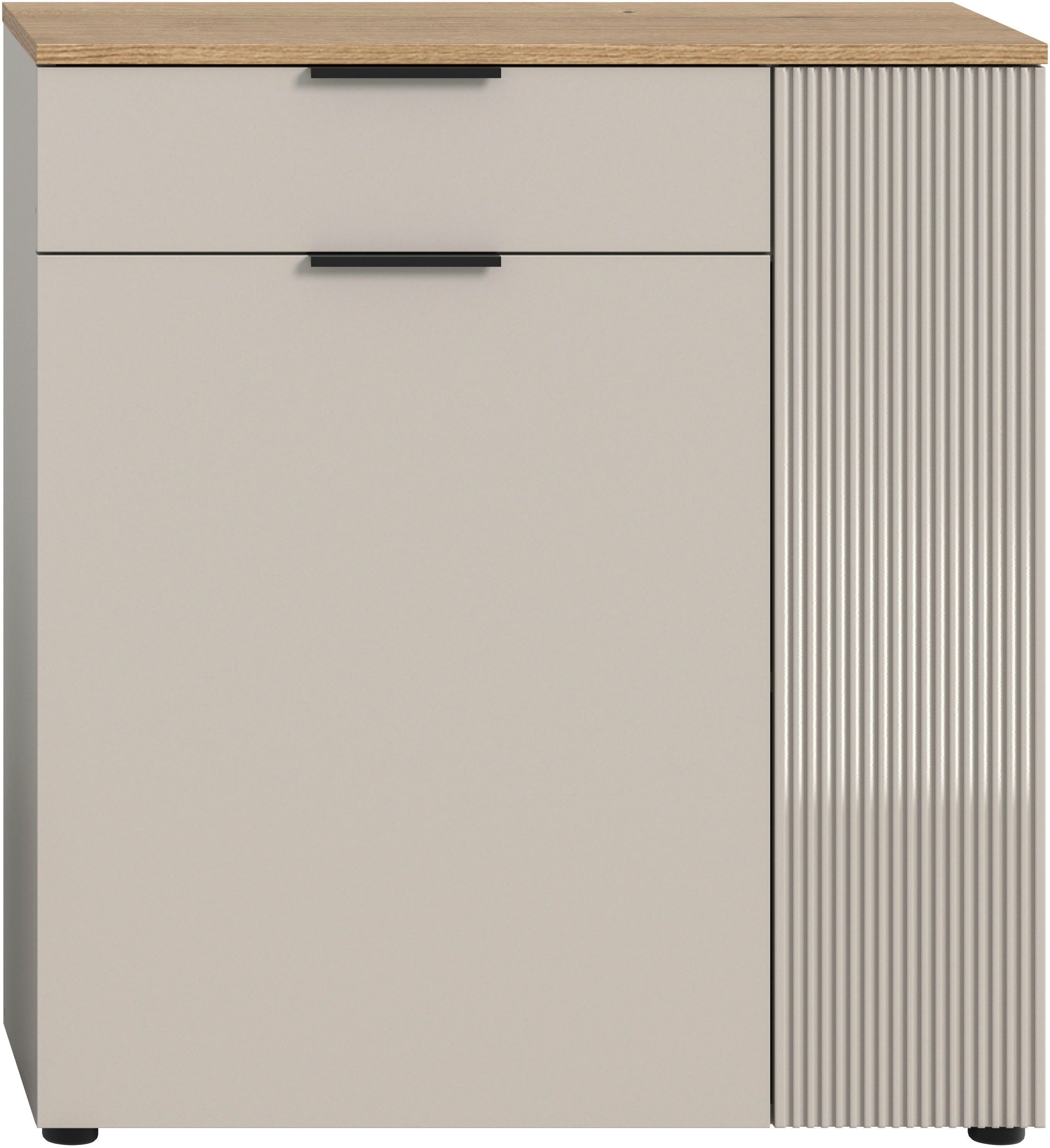Home affaire Garderobenschrank EDIL, Höhe 88cm, 2 Türen, 1 Schubkasten, 3 Fächer (moderne Farbkombination, Platz für ca. 6 Paar Schuhe) Kommode, Schuhschrank, Schuhkommode, Sideboard, Anrichte