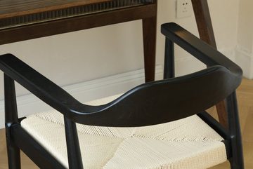 LIM HOME Esszimmerstuhl SW010 (Packung, 1 St), FSC®Eichenholzrahmen mit Sitzfläche aus Papierseil, einfache Montage
