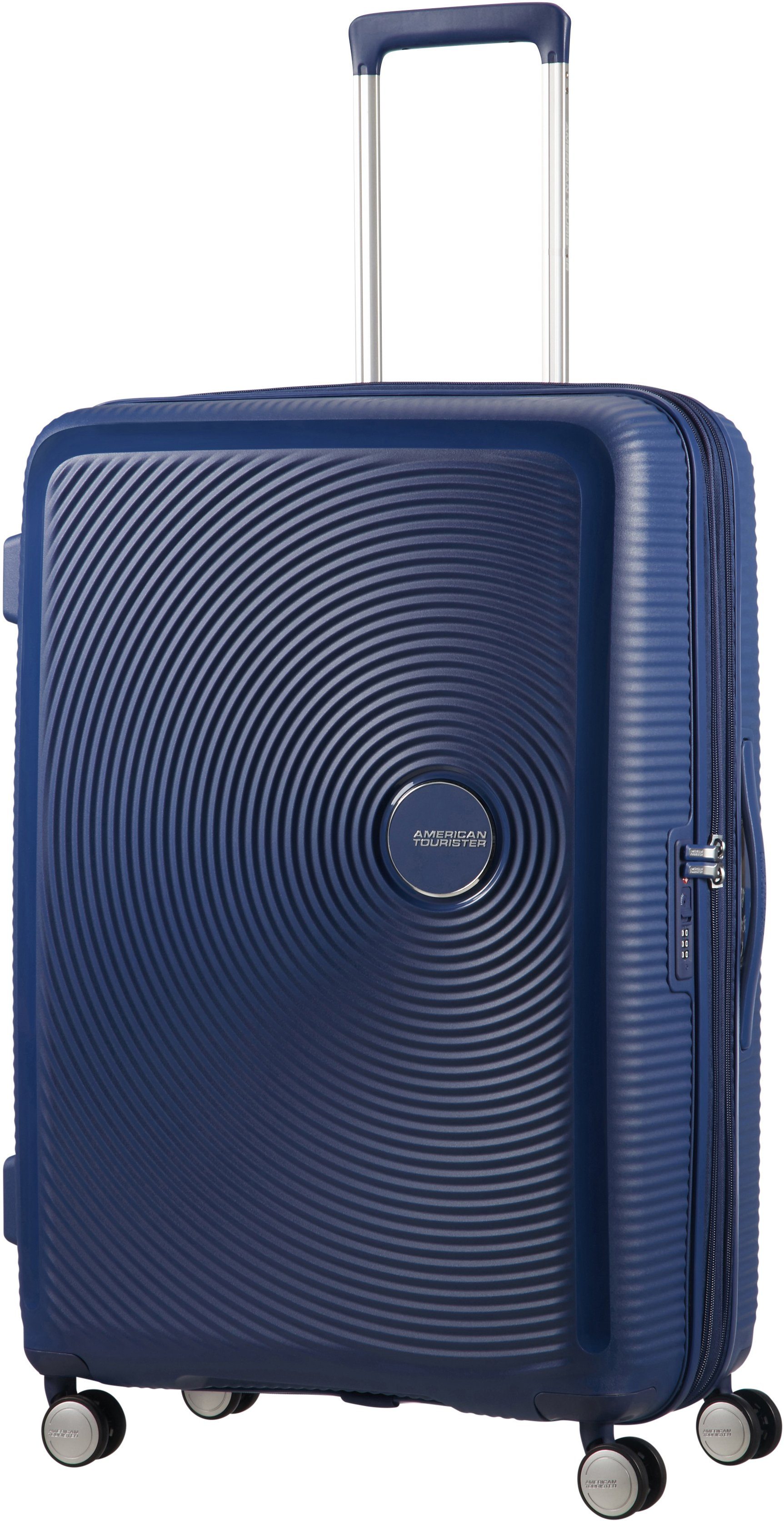 Volumenerweiterung American mit cm, Navy Hartschalen-Trolley Tourister® Rollen, Soundbox, 77 4 Midnight