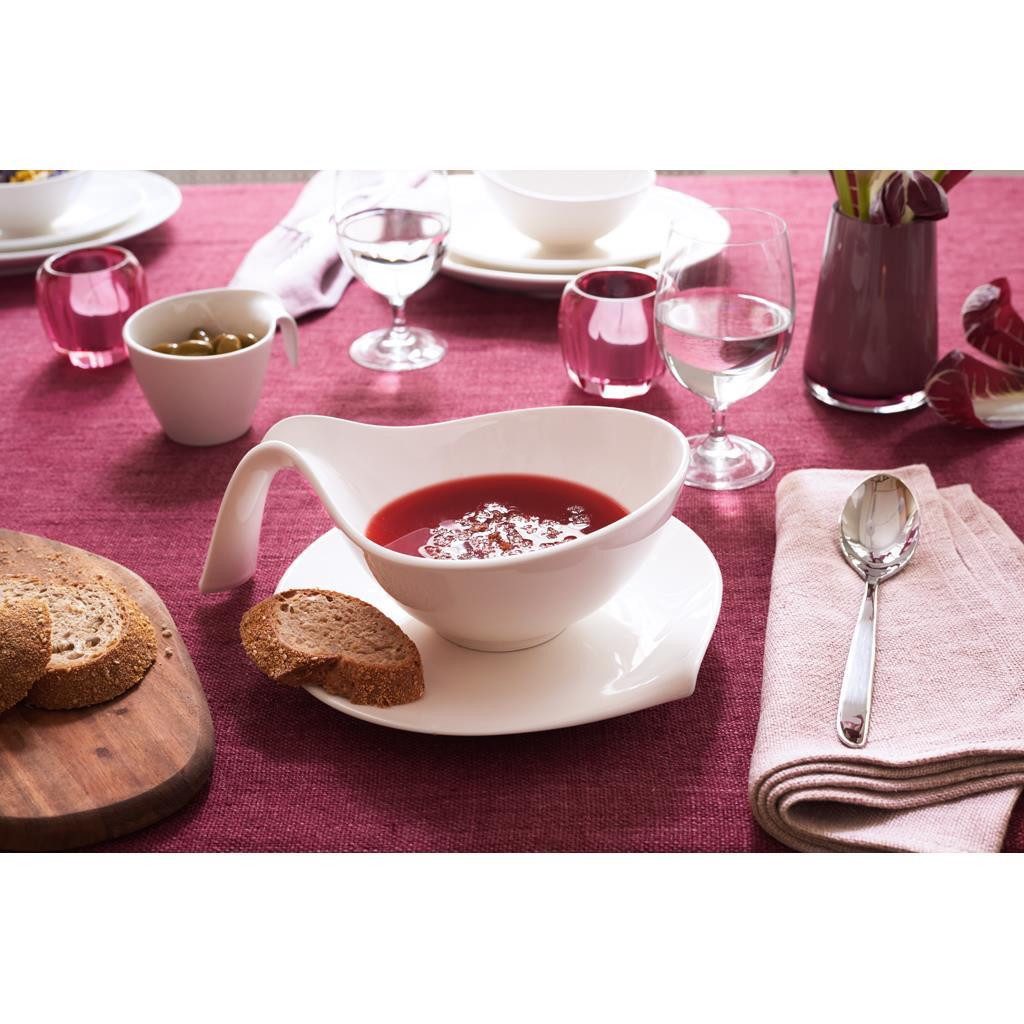 Villeroy & Boch Frühstücks-Geschirrset Flow Brunch-Set 18er Set (18-tlg), 6 Personen, Porzellan