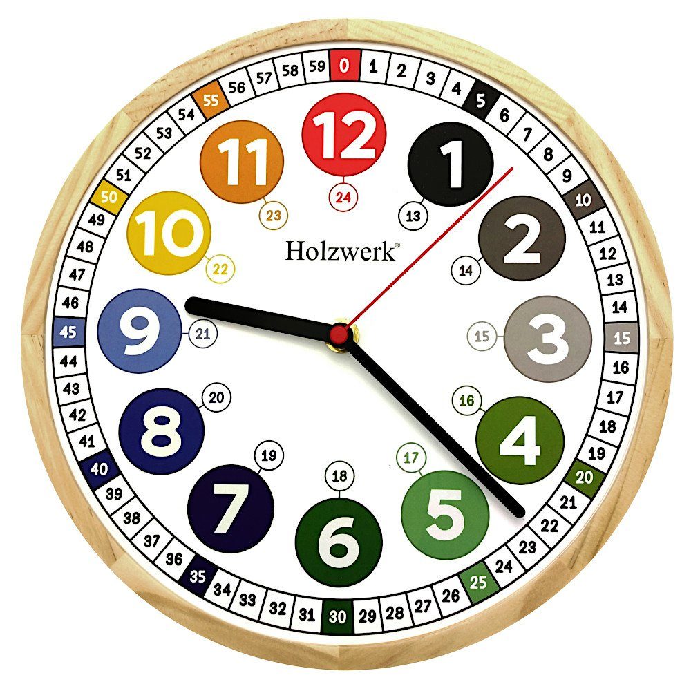 Holzwerk Wanduhr MIO & MIA Kinder günstig online kaufen