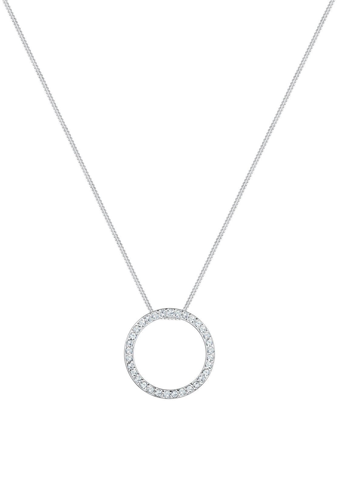 Elli Collierkettchen Kreis 925 Silber^, mit Kristallen von Swarovski®