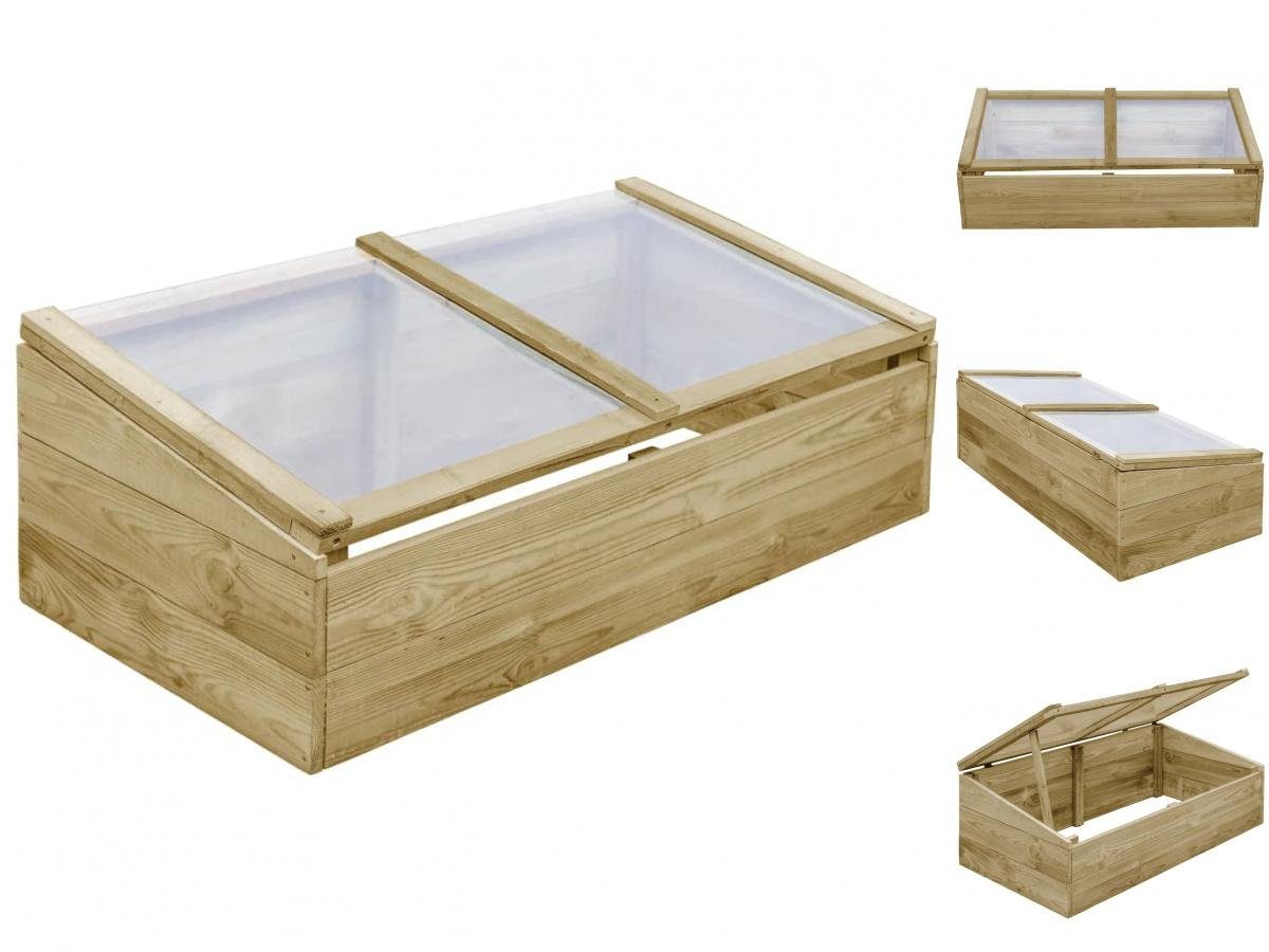 vidaXL Gewächshaus Anzucht Blumen Obst Gemüse Gewächshaus Holz Kiefer