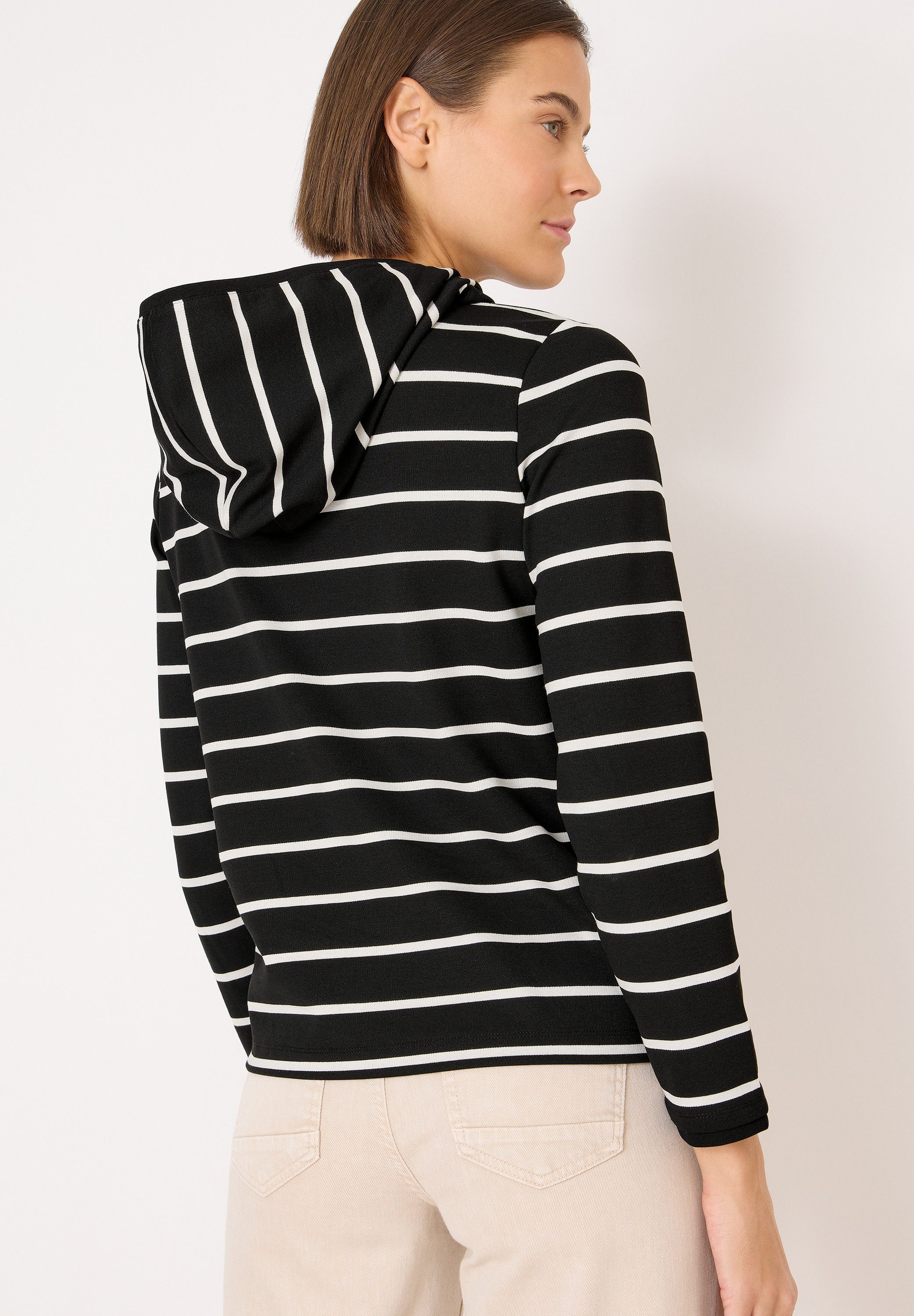 CECIL Hoodie gestreift, mit Kapuze
