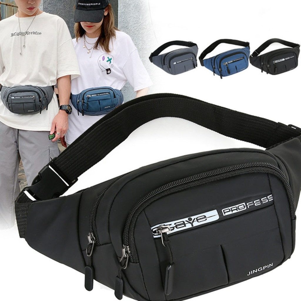 nsihing Umhängetasche Umhängetasche Herren Brusttasche Schwarz, Große Kapazität, Nylon Crossbody Bag für Alltag, Sport, Reisen und Outdoor