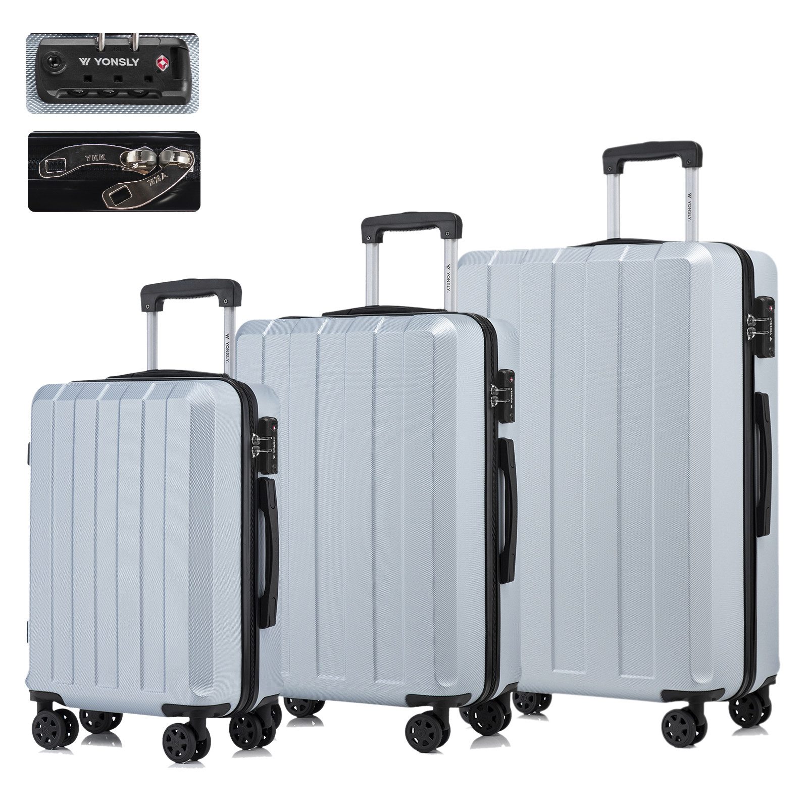 Trolleyset Premium ABS-Hartschalen-Reisekoffer Trolley
