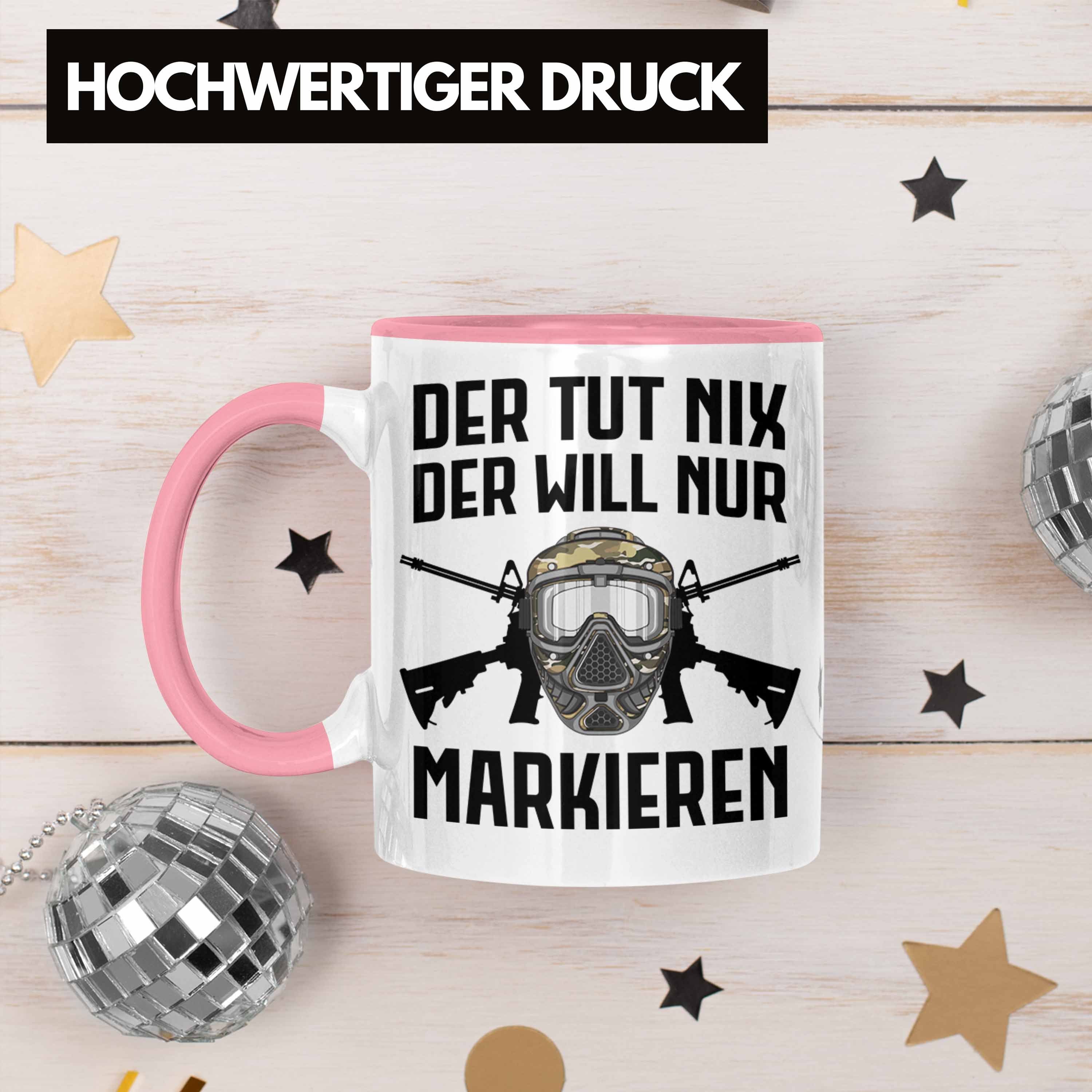 Trendation Tasse Trendation Lustig Der Nix Geschenkidee Männer Paintball - Geschenk Tut Tasse Paintballspieler Rosa