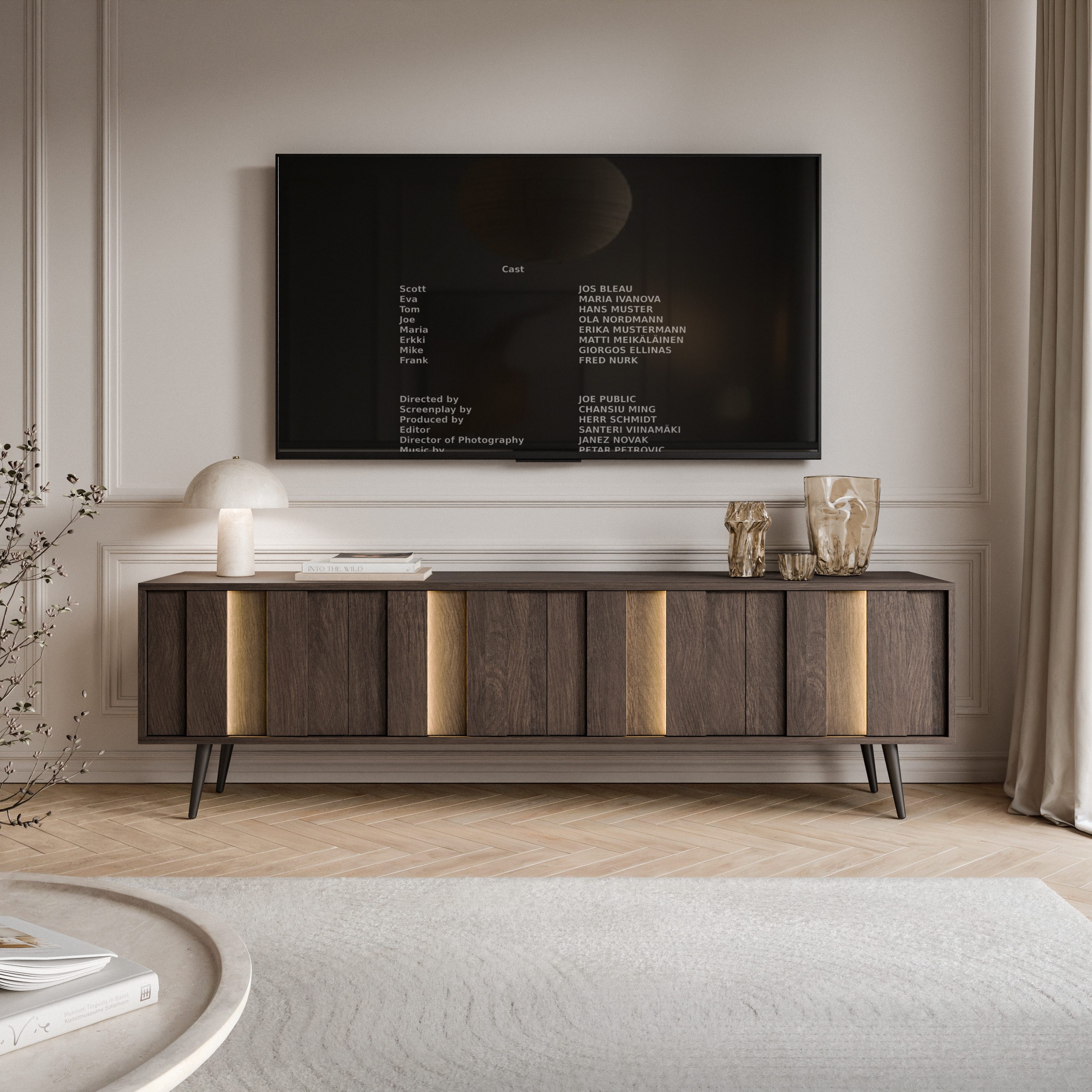 Lookway TV-Schrank ALMA 4D mit LED-Beleuchtung Breite: 183 cm