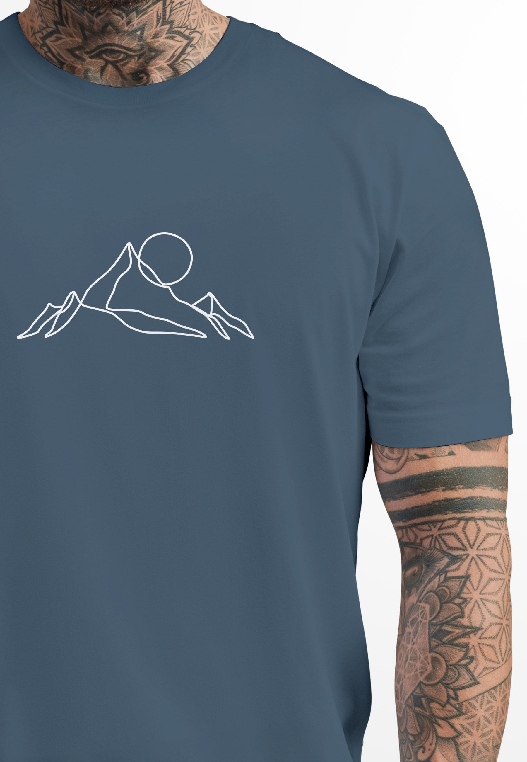 Neverless Print-Shirt Herren T-Shirt Berge Wandern günstig online kaufen