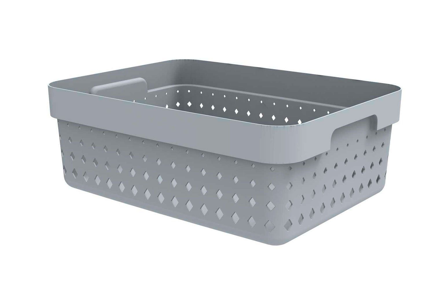 Aufbewahrungsbox SEOUL, Grau, B 35,7 cm x T 26,8 cm, Kunststoff, (1 St), Diamant-Design
