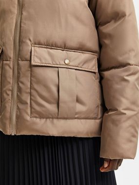 SELECTED FEMME Winterjacke Winter Jacke Warm Wattierte Puffer Jacket SLFDASA Hoher Kragen (1-St) 3863 in Hellbraun