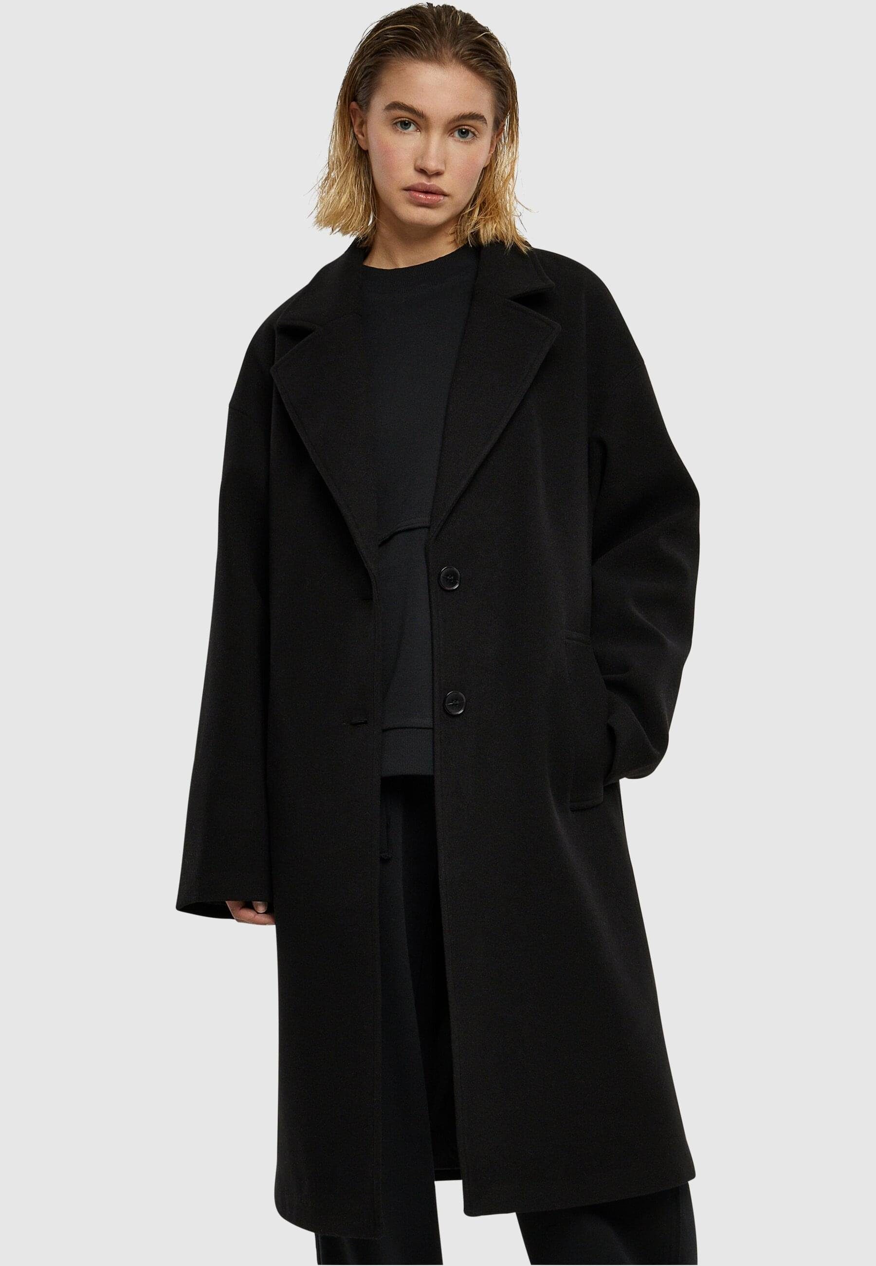 URBAN CLASSICS Langjacke Damen Ladies Oversized Long Coat (1-St) black