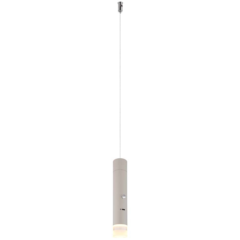 GLOBO LIGHTING LED Pendelleuchte, LED-Leuchtmittel fest verbaut, Warmweiß, Hängeleuchte Pendelleuchte sandfarben Touchdimmer Taschenlampe H 120cm