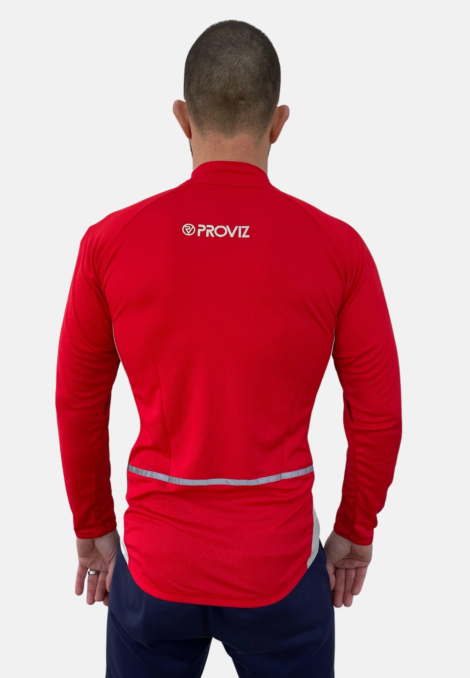 Laufshirt reflektierend feuchtigkeitsabsorbierend, red Klassisch Ultraleicht, ProViz