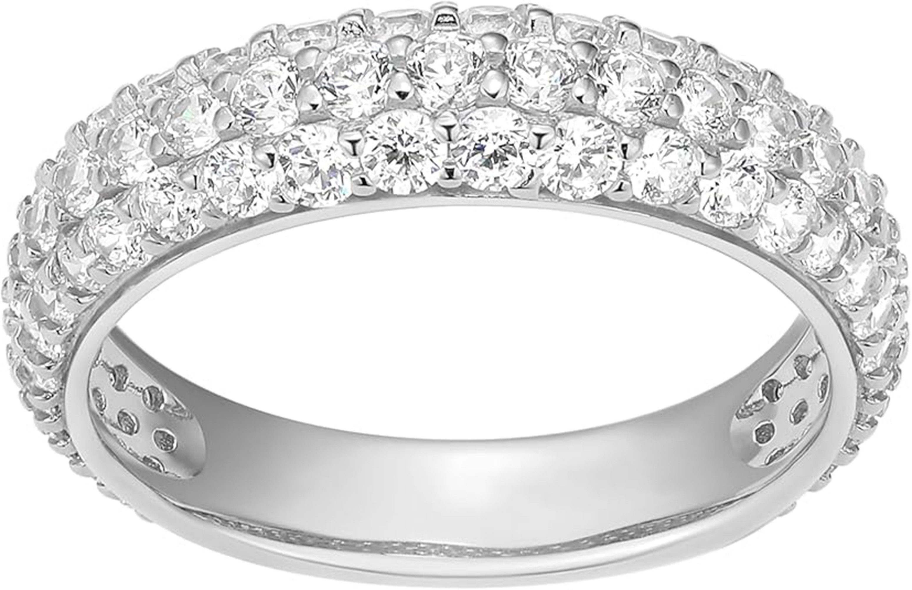 Jumpeak Diamantring 585Gold, Labor-Diamanten, Pavé-Fassung, Ewigkeitsring, Geschenke für Ihre Liebsten / Jahrestag / Geburtstag / Heiratsantrag