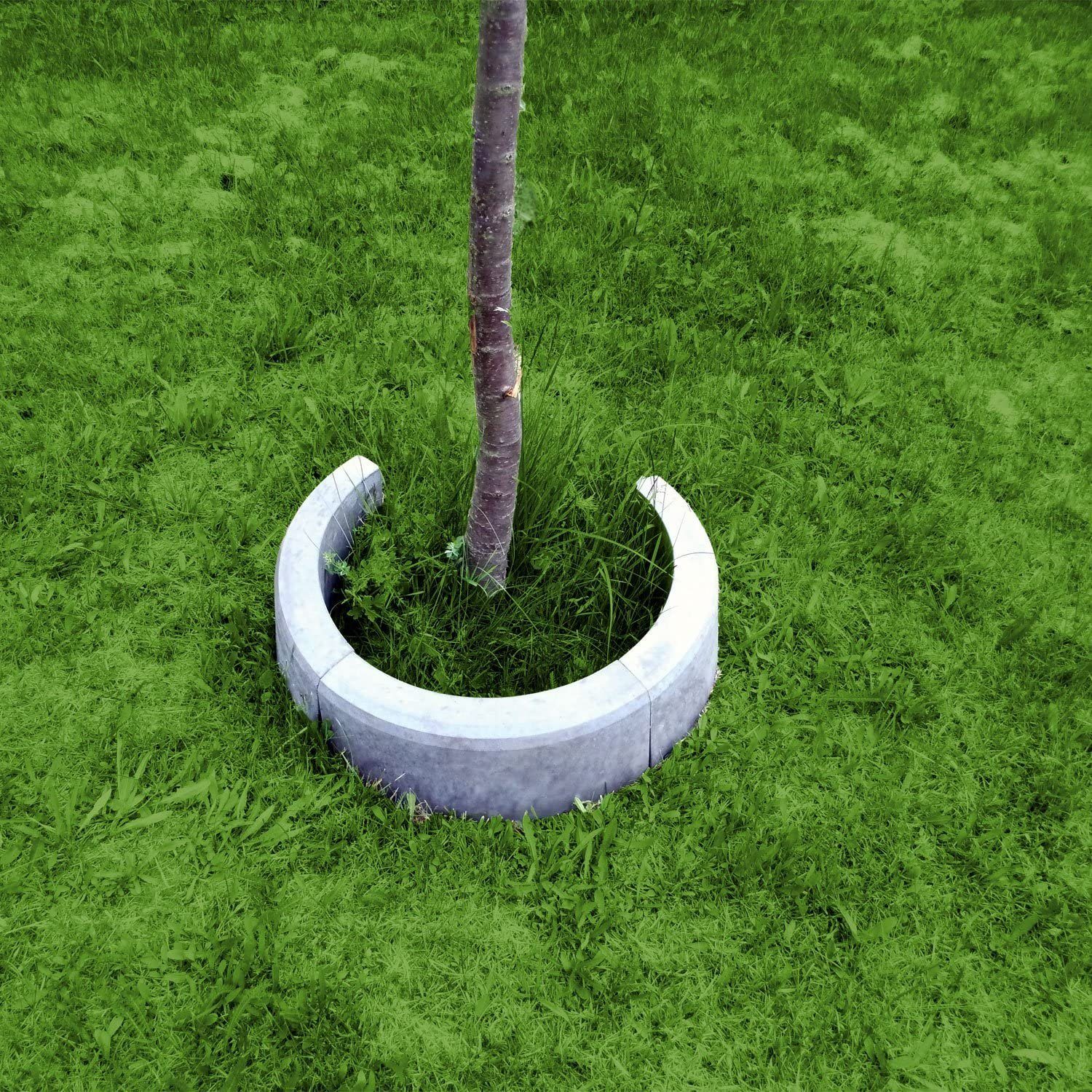 @tec Leichtbeton-Bauplatte Rasenstein Bogen, Betonform, Schalungsform, Gießform, für Beton, Rasenkante