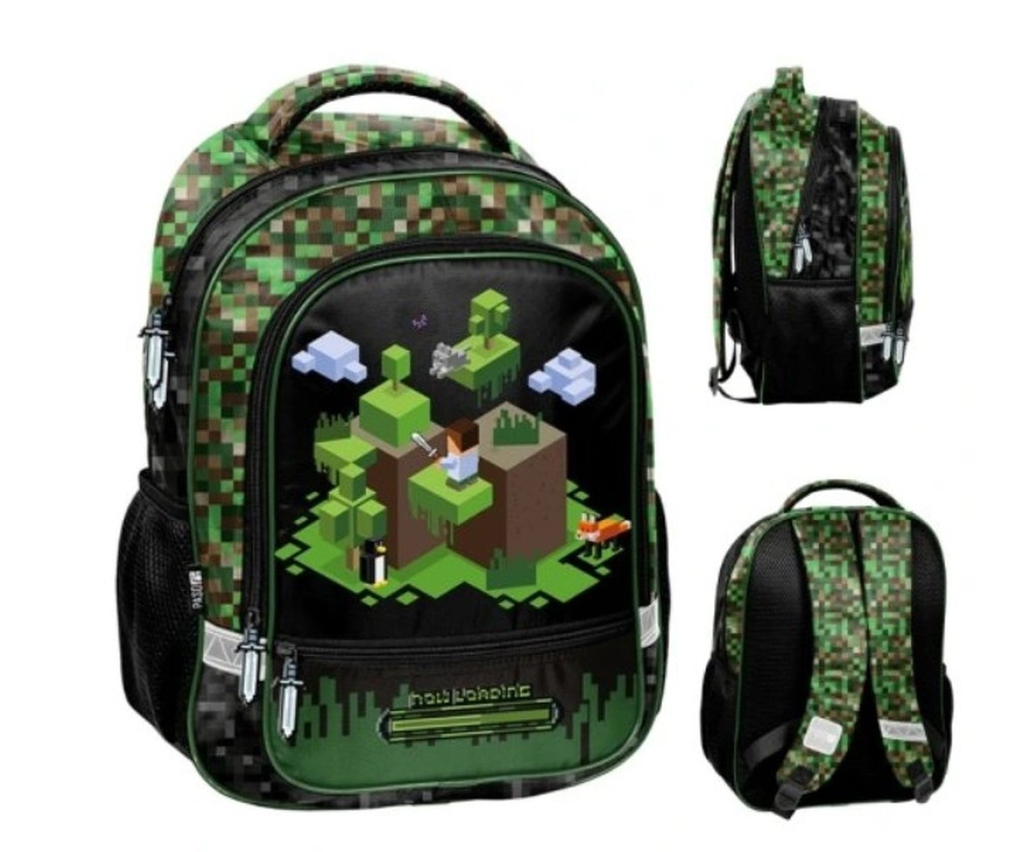 Starpak Schulrucksack Leichter, ergonomischer Schulrucksack für Jungen mit Pixel-Game-Motiv.