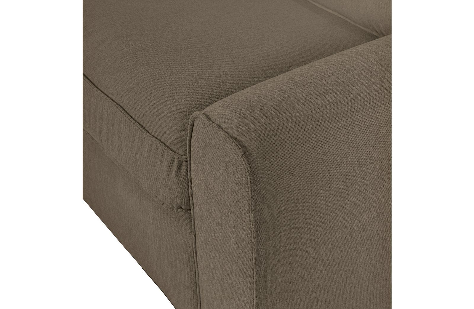 Ecksofa links freistellbar Stoff Freek Ecksofa WOOOD - Dunkelgrau,