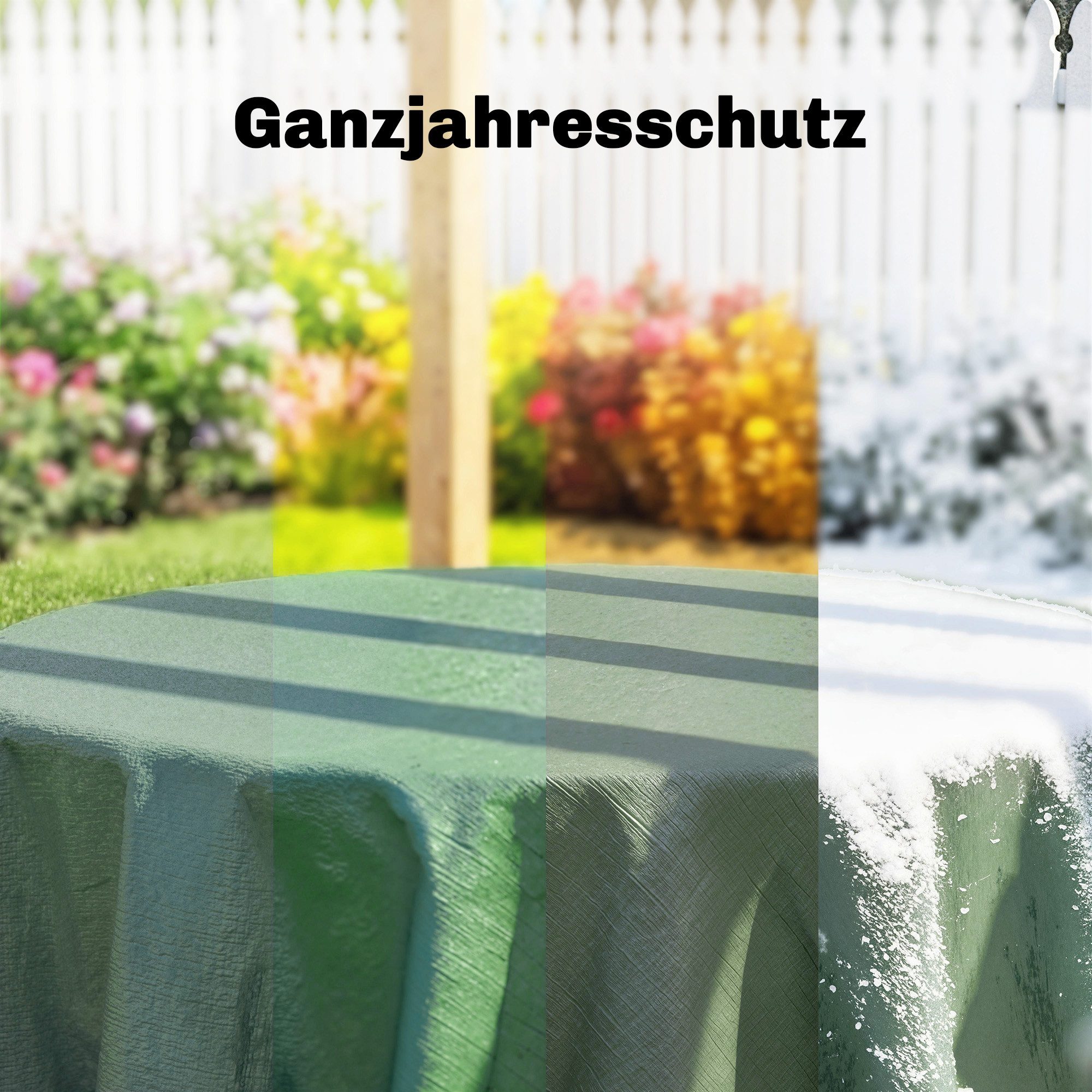 Outsunny Schutzplane Gewebeplane Reißfeste mit verstärkten Ösen Allzweckplane (Reißfeste Abdeckplane, 1-St., wasserdicht 90g,m² Gewebeplane), für Schutz vor Wit – Bild 4 von 5