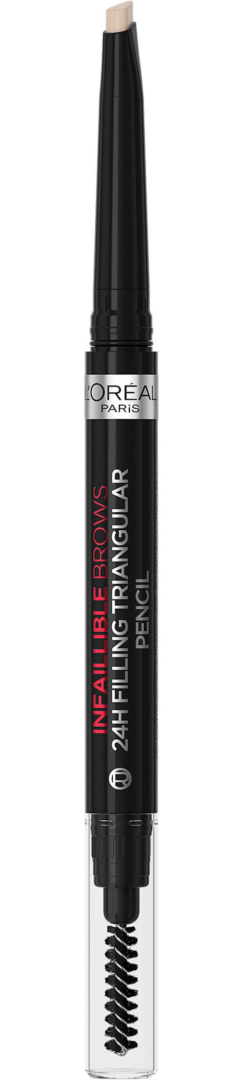 L'ORÉAL PARIS Augenbrauenpflege INFAILLIBLE 24H FILLING TRIANGULAR PENCIL, sorgt für ausdrucksstarke Brauen den ganzen Tag