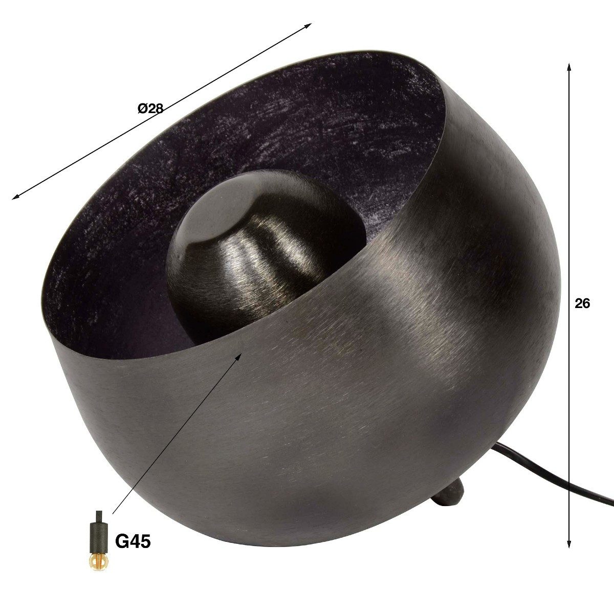 Liadomo Stehlampe Sequoia, ohne Leuchtmittel, Industrial-Look