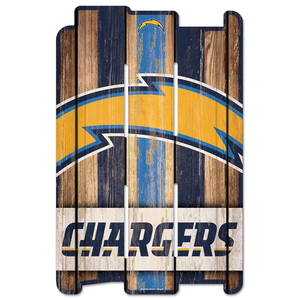 WinCraft Wanddekoobjekt PLANK Holzschild Sign Los Angeles Chargers